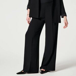 NWT SPANX Carefree Crepe Pleated Trouser Women's Medium Black